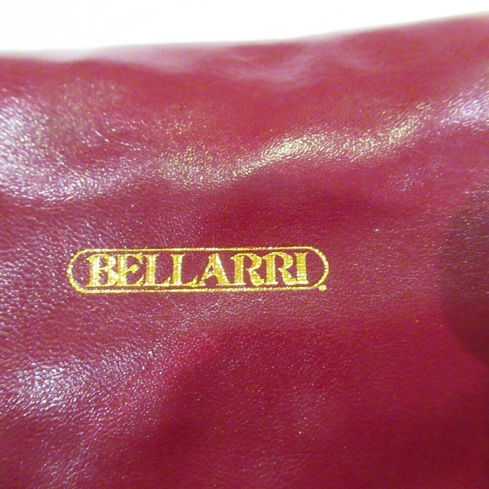 Bellarri red jewelry roll / case white felt interior, snaps closed